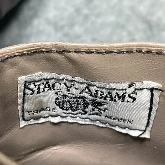 Stacy Adams Madison Mens 11 EE WW Brown Tan Leather Spat Boots Cap Toe Steampunk - Picture 8 of 13